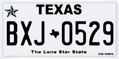 TX license plate BXJ0529