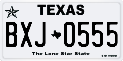 TX license plate BXJ0555