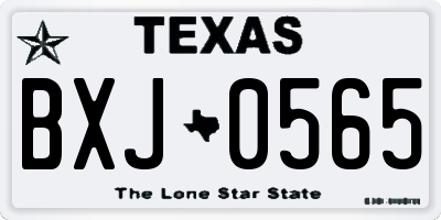 TX license plate BXJ0565