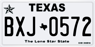 TX license plate BXJ0572