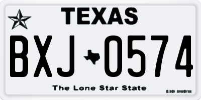 TX license plate BXJ0574