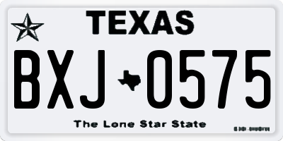 TX license plate BXJ0575