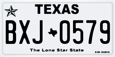 TX license plate BXJ0579