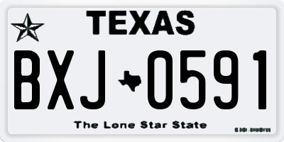 TX license plate BXJ0591
