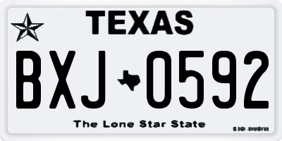 TX license plate BXJ0592
