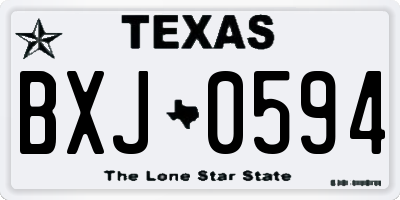 TX license plate BXJ0594