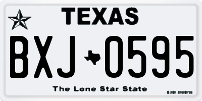 TX license plate BXJ0595