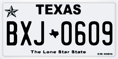 TX license plate BXJ0609