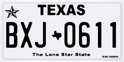TX license plate BXJ0611
