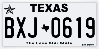 TX license plate BXJ0619