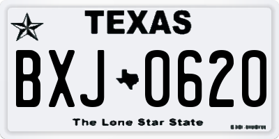 TX license plate BXJ0620