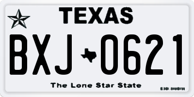 TX license plate BXJ0621