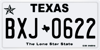 TX license plate BXJ0622