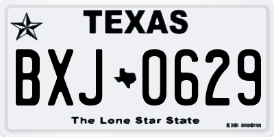 TX license plate BXJ0629