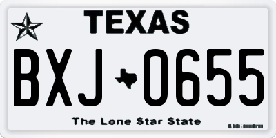 TX license plate BXJ0655
