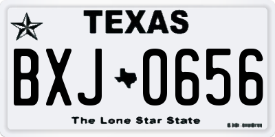TX license plate BXJ0656
