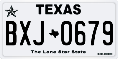 TX license plate BXJ0679
