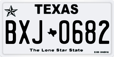 TX license plate BXJ0682