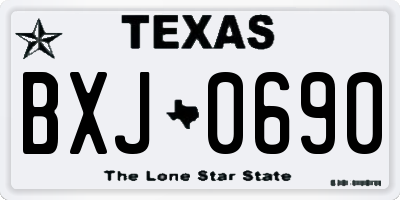 TX license plate BXJ0690