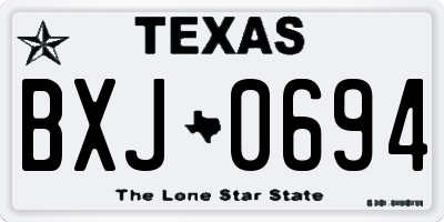 TX license plate BXJ0694