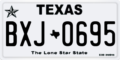 TX license plate BXJ0695