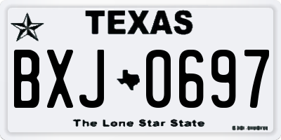 TX license plate BXJ0697