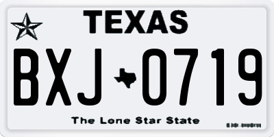 TX license plate BXJ0719