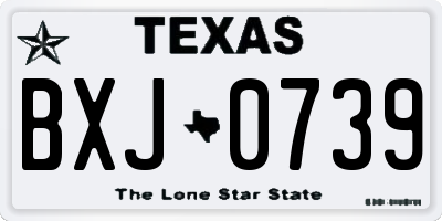 TX license plate BXJ0739