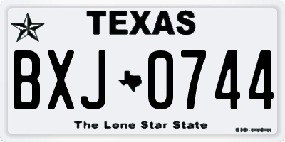 TX license plate BXJ0744