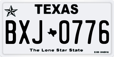 TX license plate BXJ0776