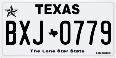 TX license plate BXJ0779