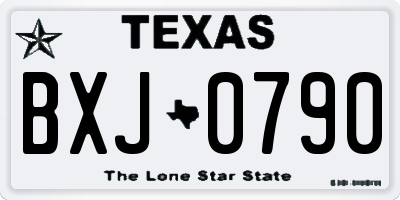 TX license plate BXJ0790