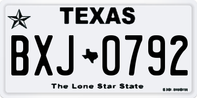 TX license plate BXJ0792