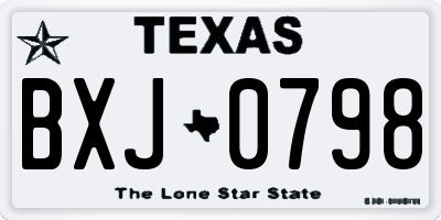 TX license plate BXJ0798