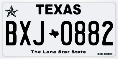 TX license plate BXJ0882