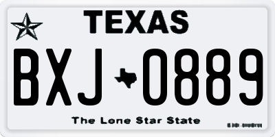 TX license plate BXJ0889