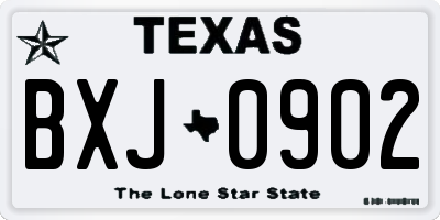 TX license plate BXJ0902