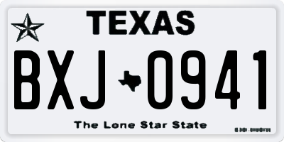 TX license plate BXJ0941