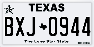 TX license plate BXJ0944