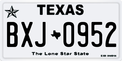 TX license plate BXJ0952