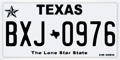 TX license plate BXJ0976