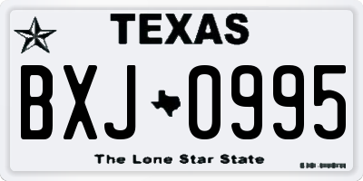 TX license plate BXJ0995