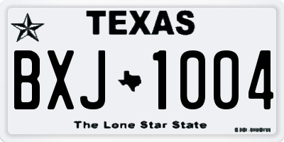 TX license plate BXJ1004