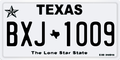 TX license plate BXJ1009