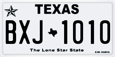 TX license plate BXJ1010