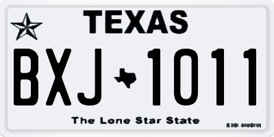 TX license plate BXJ1011