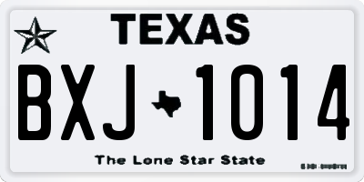TX license plate BXJ1014