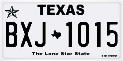 TX license plate BXJ1015