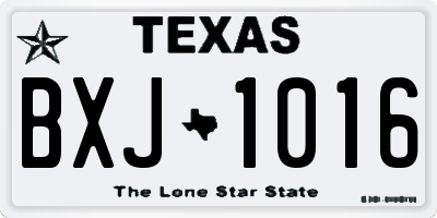 TX license plate BXJ1016