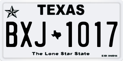TX license plate BXJ1017